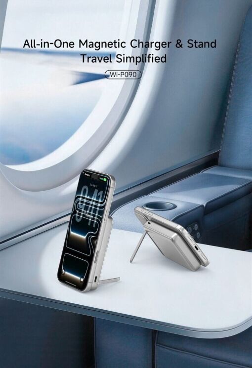 Внешний аккумулятор WiWU Wi-P090 45W (10000 mAh) - Silver: фото 6 из 11