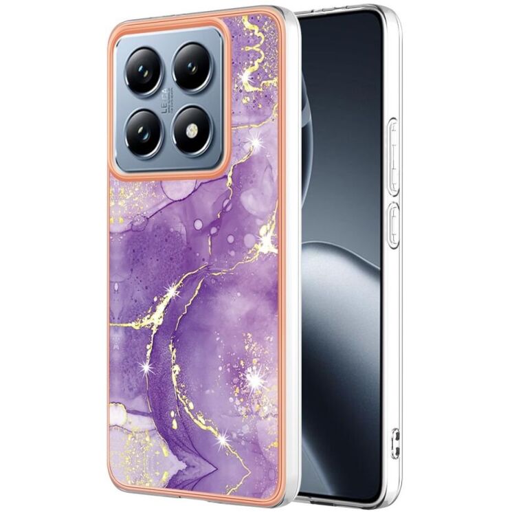 Захисний чохол Deexe Marble Case для Xiaomi 14T - Purple: фото 1 из 6