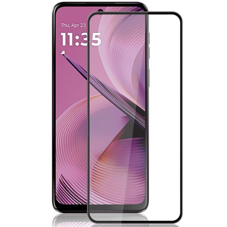 Захисне скло AMORUS Full Glue Tempered Glass для Motorola Moto G55 - Black: фото 1 з 9