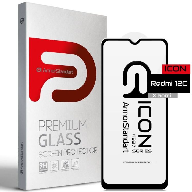 Защитное стекло ArmorStandart Icon 5D для Xiaomi Redmi 12C - Black: фото 1 из 5