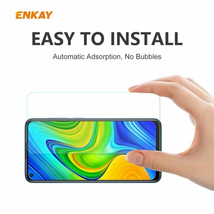 Защитное стекло ENKAY 0.26mm 9H для Xiaomi Redmi Note 9 / Redmi 10X: фото 6 из 9