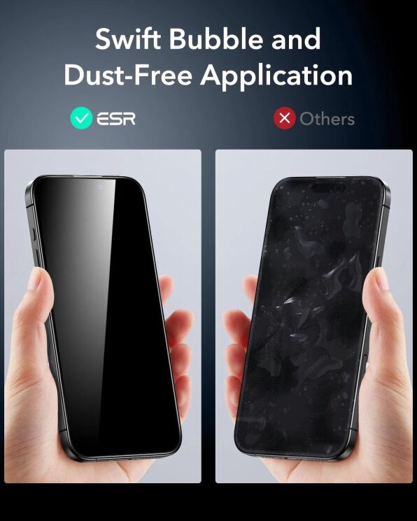 Защитное стекло ESR Armorite Full Glue для Apple iPhone 16 (4894240236031) - Black: фото 5 из 8