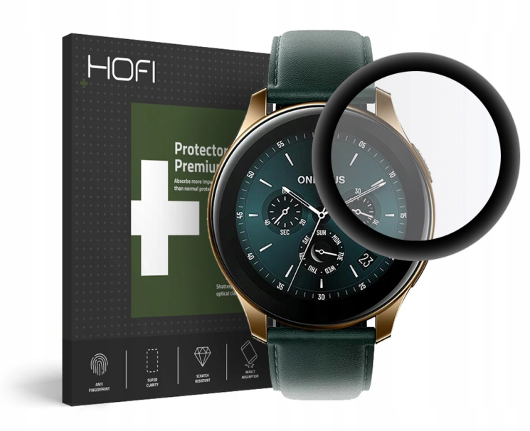 Защитное стекло HOFI Hybrid Glass для OnePlus Watch - Black: фото 1 из 2