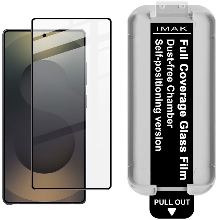Захисне скло IMAK Easy Install Full Glue для Samsung Galaxy S25 Ultra (S938) - Black: фото 1 з 9