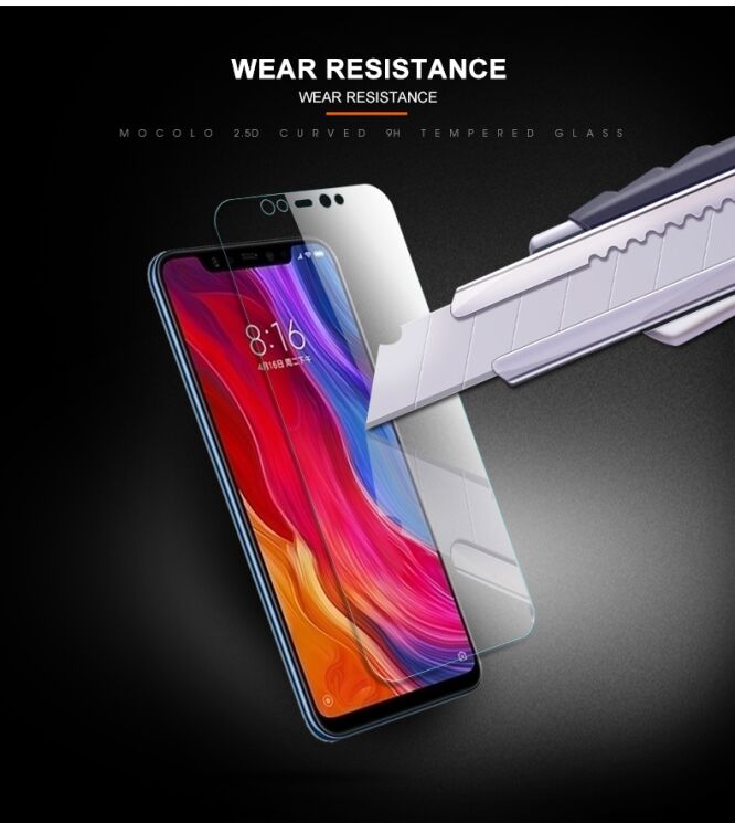 Захисне скло MOCOLO 2.5D Arc Edge для Xiaomi Mi 8 / Mi 8 Pro / Mi 8 Explorer Edition: фото 5 з 8