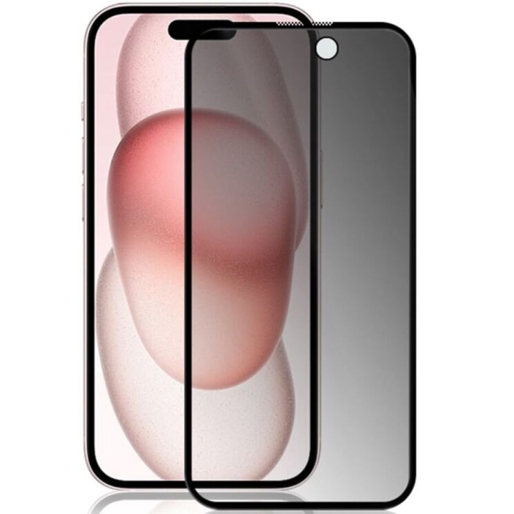 Захисне скло MOCOLO Anti-Spy для Apple iPhone 15 Plus - Black: фото 1 з 6
