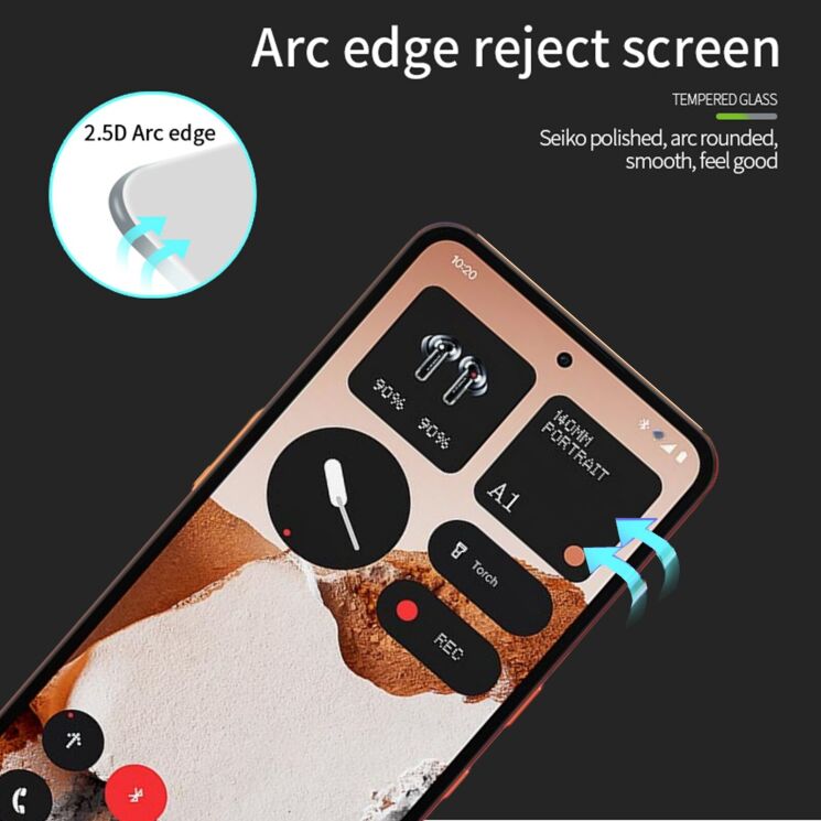 Захисне скло MOFI Full Glue Protect для Nothing CMF Phone 2 Pro - Black: фото 3 з 9