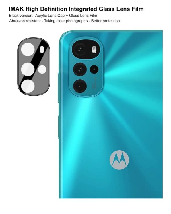Защитное стекло на камеру Imak Black Glass Lens для Motorola Moto G22 - Black: фото 6 из 14
