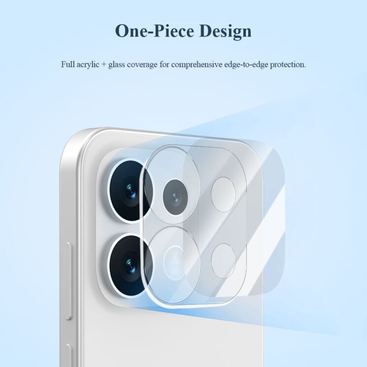 Защитное стекло на камеру LEREACH Camera Line Protector для OPPO Reno 16 F/FS - Black: фото 4 из 9