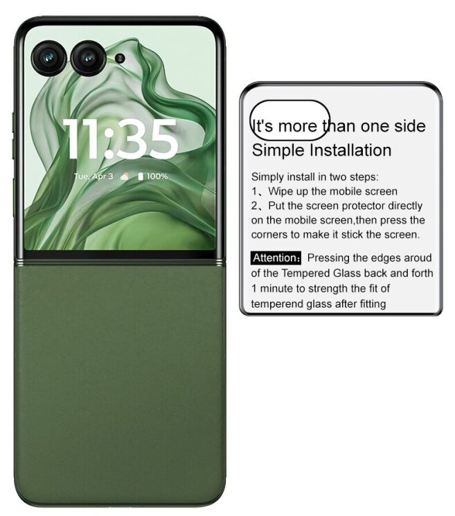 Захисне скло на зовнішній дисплей IMAK 3D Curved Side Glue для Motorola Razr 60 Ultra - Black: фото 11 з 11