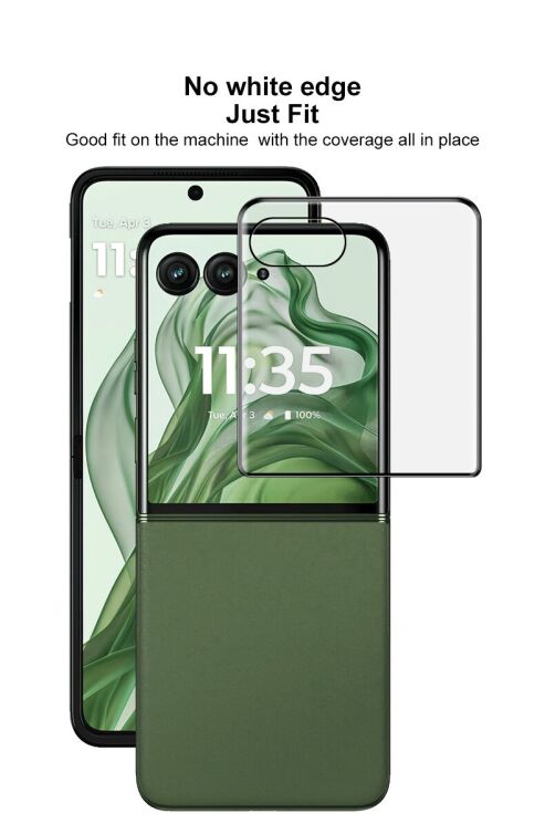 Захисне скло на зовнішній дисплей IMAK 3D Curved Side Glue для Motorola Razr 60 Ultra - Black: фото 5 з 11