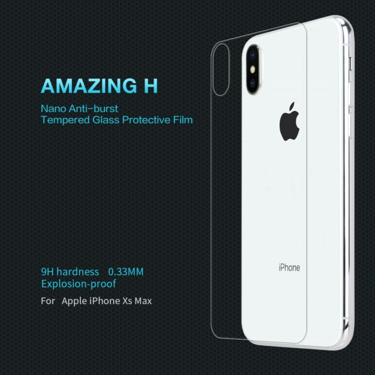 Защитное стекло на заднюю панель NILLKIN Amazing H для Apple iPhone XS Max: фото 1 из 20