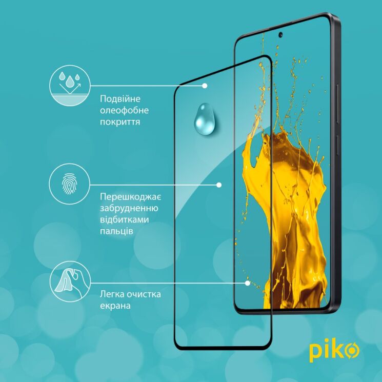 Защитное стекло Piko Full Glue для Xiaomi Poco X6 Pro - Black: фото 5 из 5