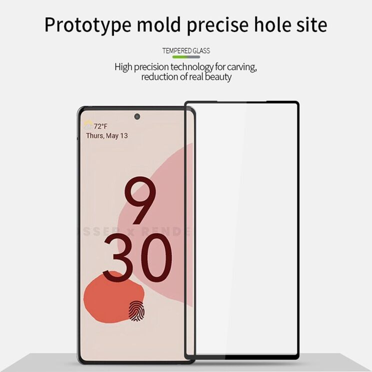 Защитное стекло PINWUYO Full Glue Cover для Google Pixel 6 - Black: фото 7 из 13