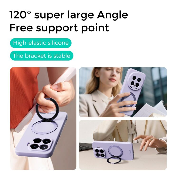 Захисний чохол ABEEL Lyra Skin Kickstand with MagSafe для Xiaomi 17T Pro - Sky Blue: фото 5 з 8
