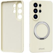 Защитный чехол ABEEL Silk Stand Magnetic для Samsung Galaxy S26 Ultra (S948) - Beige: фото 1 из 7
