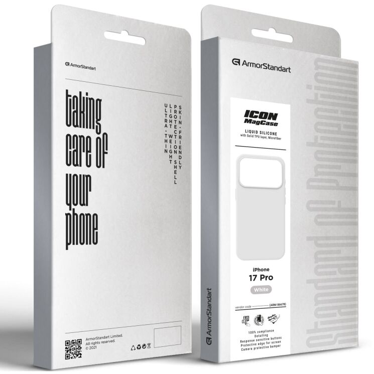 Защитный чехол ArmorStandart ICON2 MagSafe для iPhone 17 Pro - White: фото 2 из 2