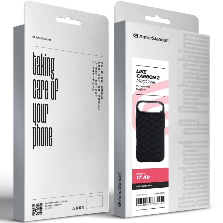 Захисний чохол ArmorStandart LikeCarbon2 MagCase для iPhone Air - Kevlar Black (390864B) Захисний чохол ArmorStandart LikeCarbon2 MagCase для iPhone Air - Kevlar Black: фото 7 з 8