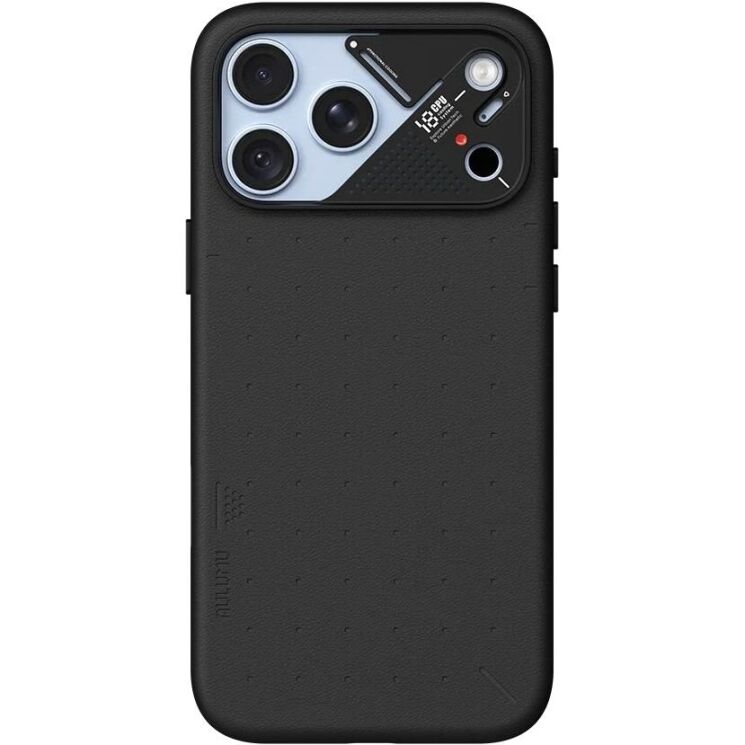 Захисний чохол AULUMU Particle Vegan Leather Case для iPhone 18 Pro Max / 17 Pro Max - Black: фото 3 з 10