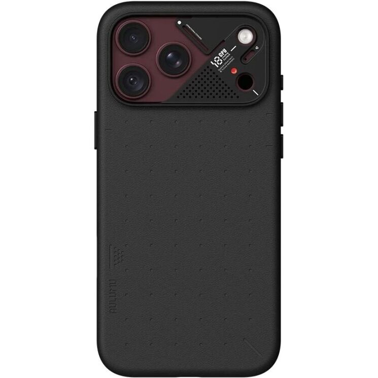 Захисний чохол AULUMU Particle Vegan Leather Case для iPhone 18 Pro Max / 17 Pro Max - Black: фото 2 з 10