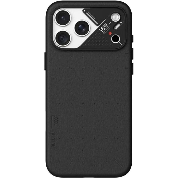 Захисний чохол AULUMU Particle Vegan Leather Case для iPhone 18 Pro Max / 17 Pro Max - Black: фото 4 з 10