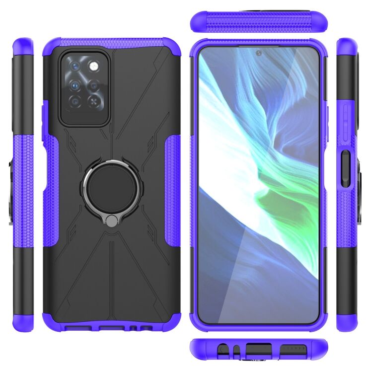 Защитный чехол Deexe Armor Bear для Infinix Note 10 Pro (X695C) - Purple: фото 6 из 6