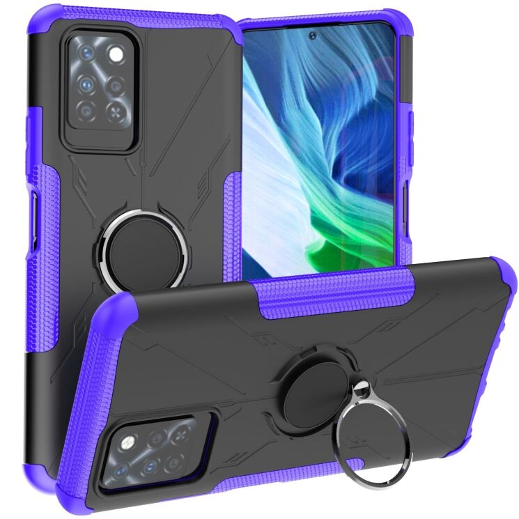 Защитный чехол Deexe Armor Bear для Infinix Note 10 Pro (X695C) - Purple: фото 1 из 6