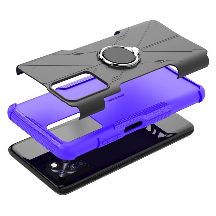 Защитный чехол Deexe Armor Bear для Infinix Note 10 Pro (X695C) - Purple: фото 5 из 6