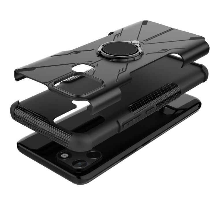 Защитный чехол Deexe Armor Bear для Infinix Smart 6 (X6511) - Black: фото 6 из 6