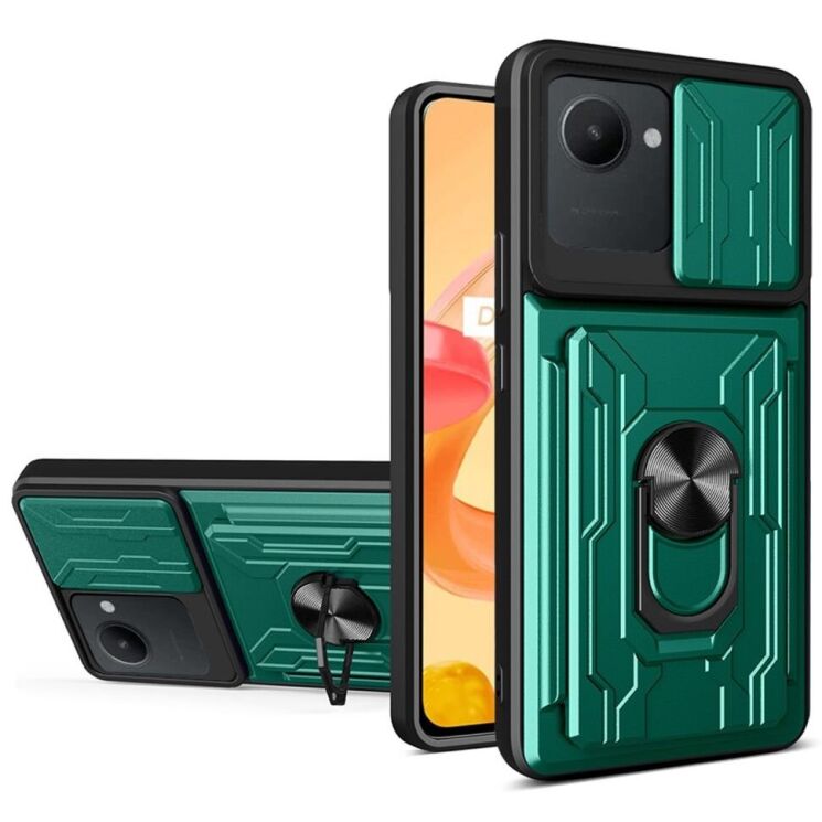 Защитный чехол Deexe Armor Shield для Realme C30 - Blackish Green: фото 1 из 8