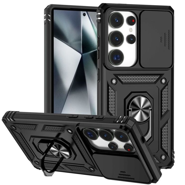 Защитный чехол Deexe Armor Shield для Samsung Galaxy S25 Ultra (S938) - Black: фото 1 из 9