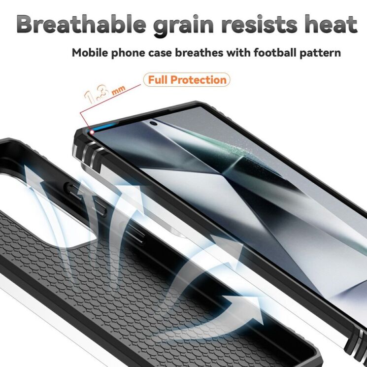 Защитный чехол Deexe Armor Shield для Samsung Galaxy S25 Ultra (S938) - Black: фото 9 из 9