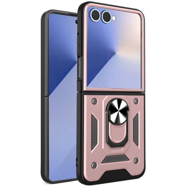 Защитный чехол Deexe Armor Shield (FF) для Samsung Galaxy Flip 7 - Rose Gold: фото 1 из 10