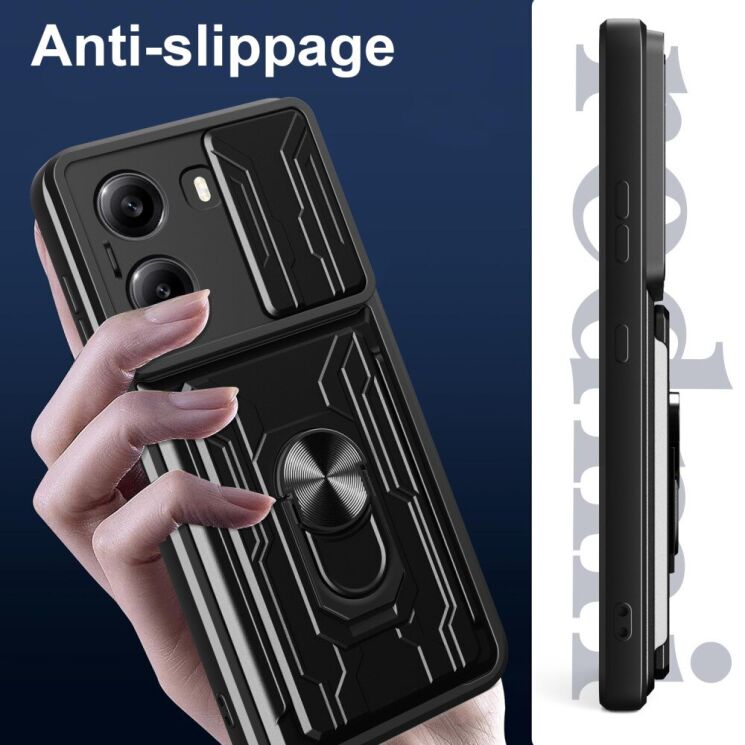 Захисний чохол Deexe Armor Slider для Xiaomi Poco X7 Pro - Rose Gold: фото 4 з 11