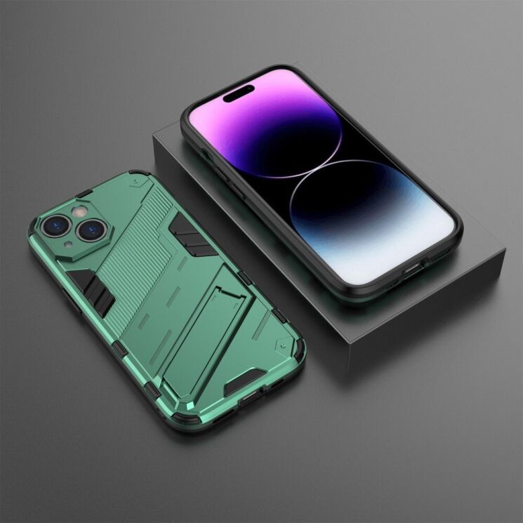 Захисний чохол Deexe Bibercas для Apple iPhone 15 - Green: фото 5 з 7