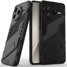 Защитный чехол Deexe Bibercas для Xiaomi Poco F7 Pro - Black: фото 1 из 8