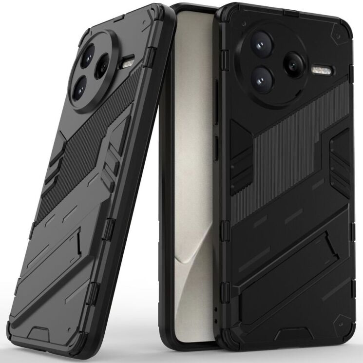 Защитный чехол Deexe Bibercas для Xiaomi Poco F7 Pro - Black: фото 1 из 8