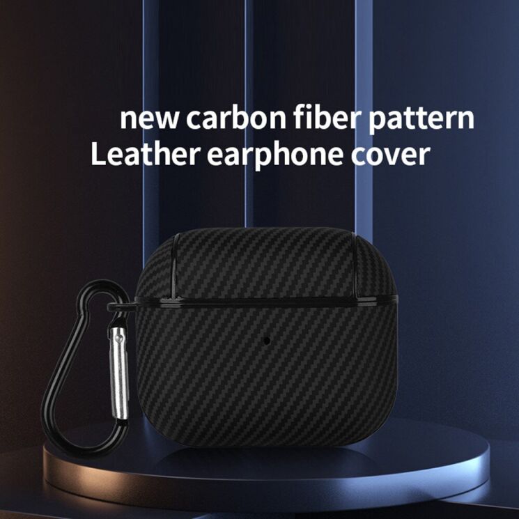Защитный чехол Deexe Carbon Cover для Apple AirPods 3 - Black: фото 2 из 9