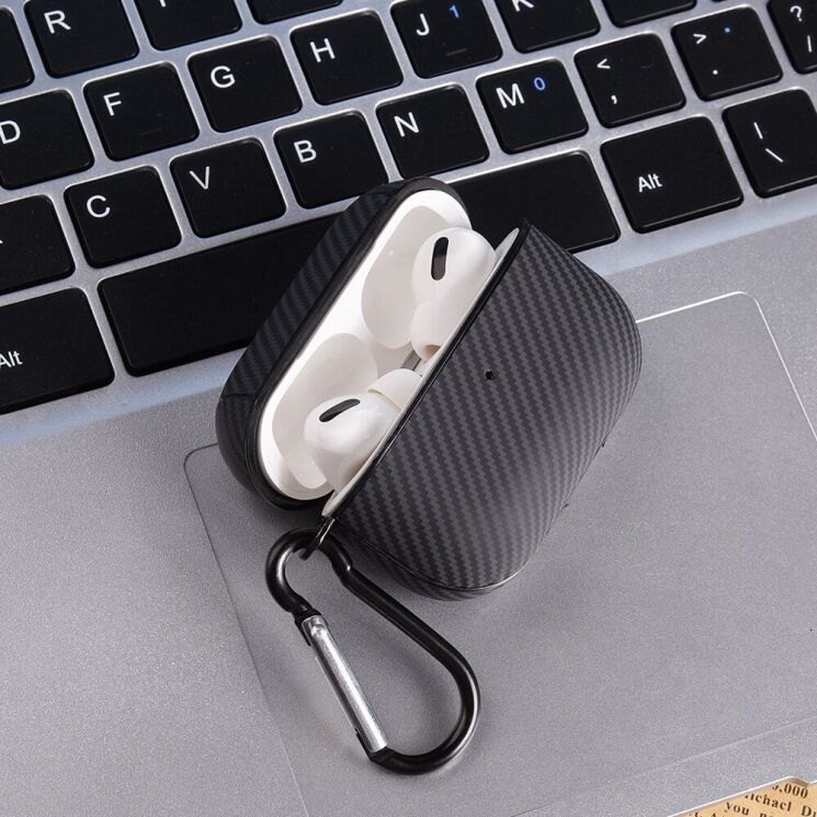 Защитный чехол Deexe Carbon Cover для Apple AirPods 3 - Black: фото 5 из 9
