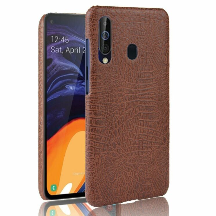 Защитный чехол Deexe Croco Style для Samsung Galaxy M40 - Brown: фото 1 из 6