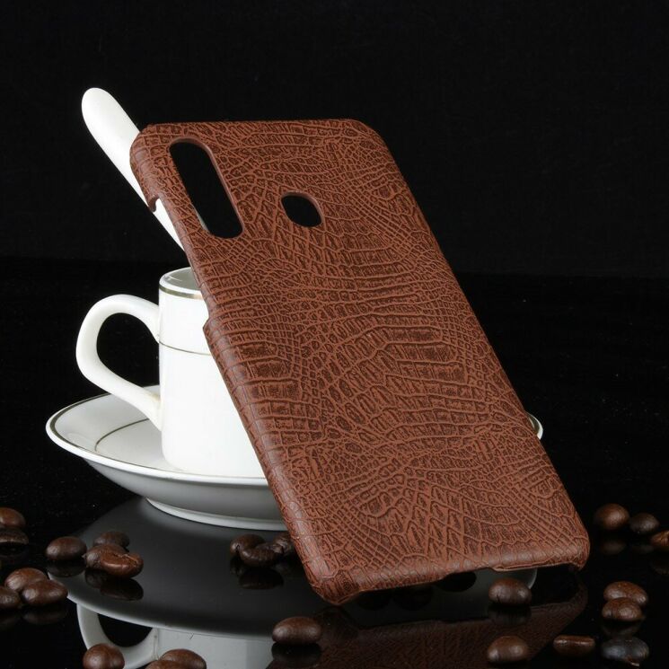 Защитный чехол Deexe Croco Style для Samsung Galaxy M40 - Brown: фото 4 из 6