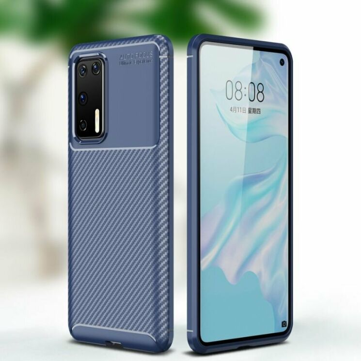 Защитный чехол Deexe Fusion для Huawei P40 - Blue: фото 1 из 8