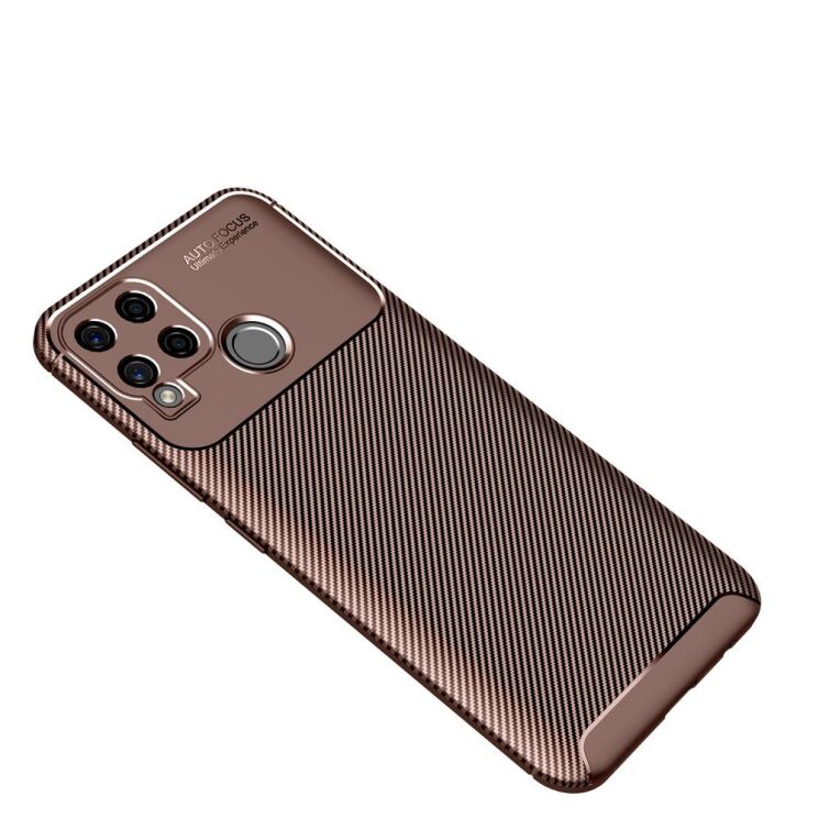 Захисний чохол Deexe Fusion для Realme C15 - Brown: фото 2 з 11