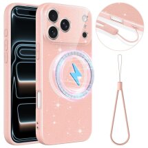 Захисний чохол Deexe Glitter Case with MagSafe для iPhone 18 Pro / 17 Pro - Pink: фото 1 з 7