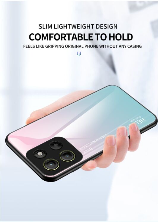 Захисний чохол Deexe Gradient Color для Motorola Moto G15 - Pink / Blue: фото 4 з 10
