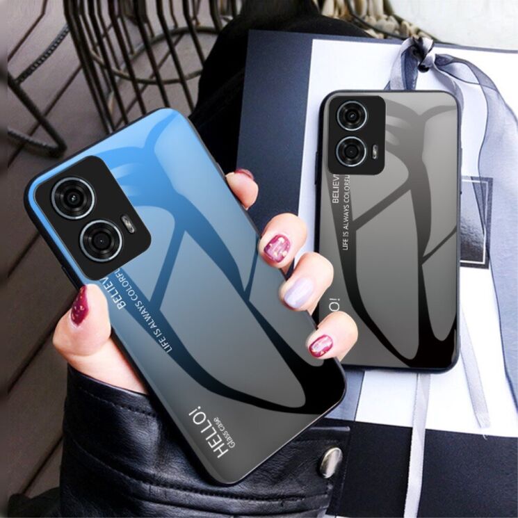 Защитный чехол Deexe Gradient Color для Motorola Moto G24 Power - Black / Grey: фото 6 из 7
