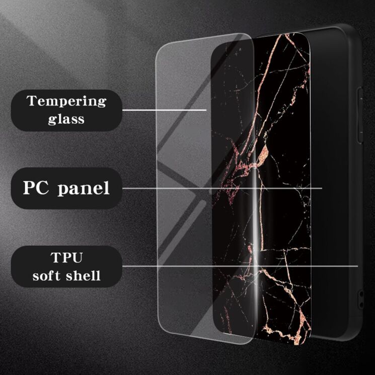 Защитный чехол Deexe Gradient Pattern для Samsung Galaxy S25 Edge (S937) - Gold / Black: фото 3 из 10