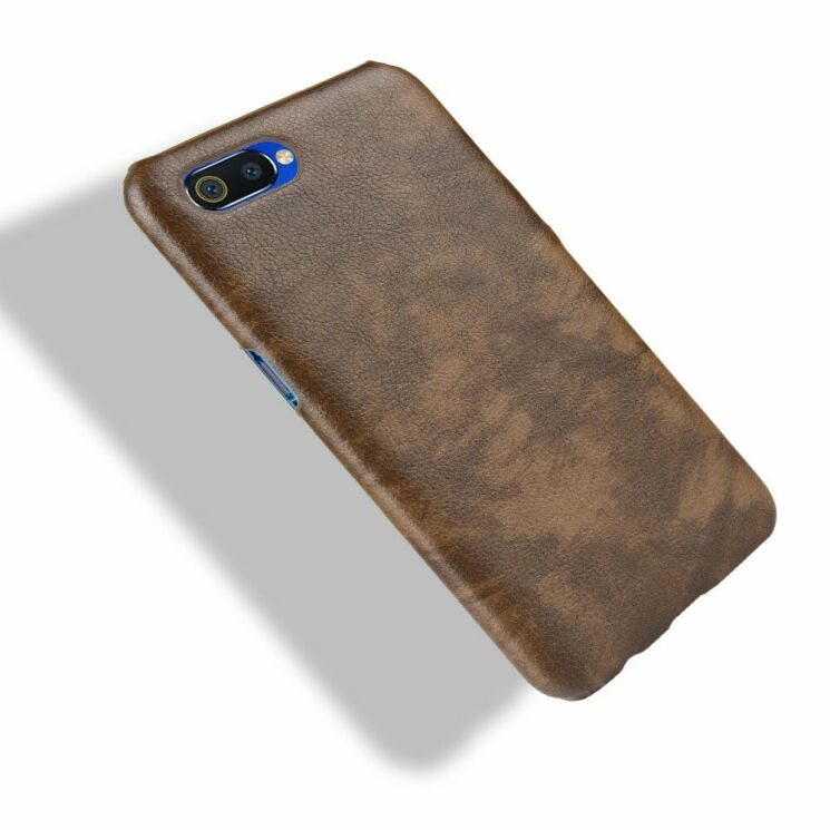 Защитный чехол Deexe Leather Back Cover для Realme C2 - Brown: фото 4 из 6