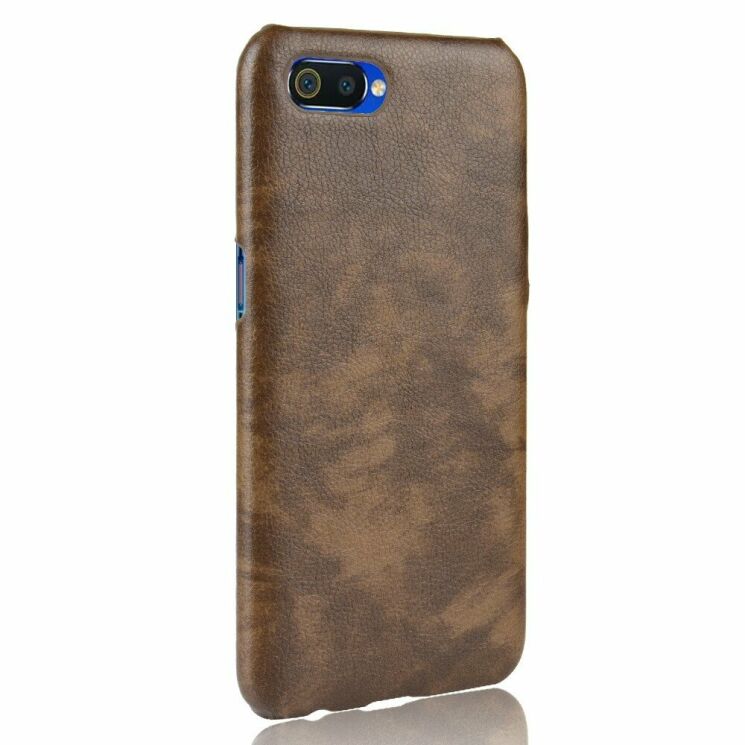Защитный чехол Deexe Leather Back Cover для Realme C2 - Brown: фото 3 из 6