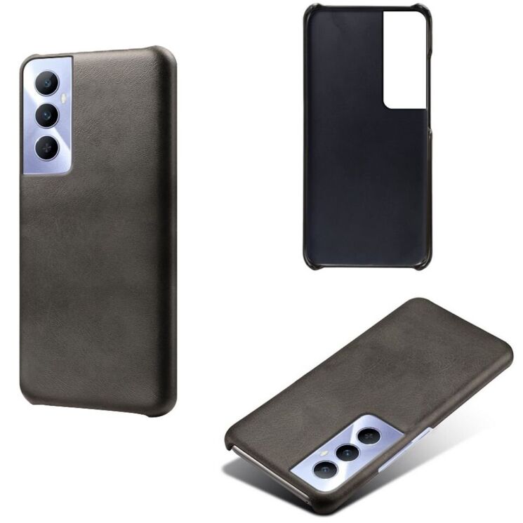 Захисний чохол Deexe Leather Back Cover для Realme C65 - Black: фото 4 з 4